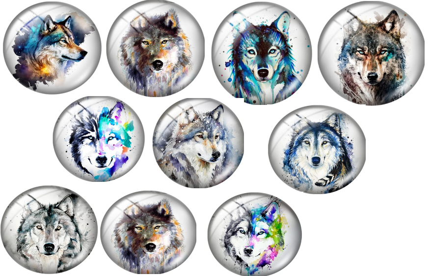 Round photo glass cabochon flat back