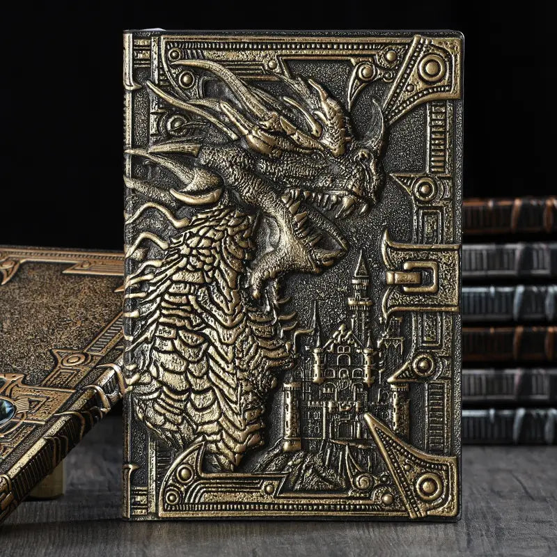 Hardcover books - Embossed Vintage Dragon