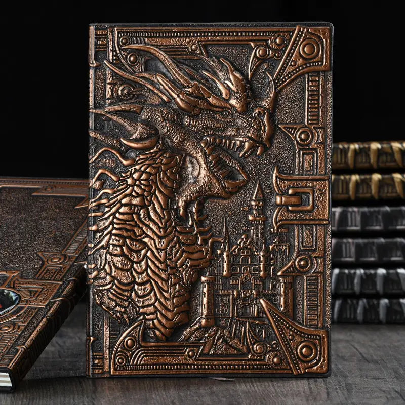 Hardcover books - Embossed Vintage Dragon