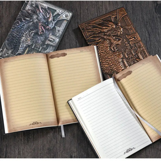 Hardcover books - Embossed Vintage Dragon