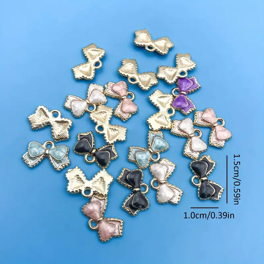 Enamel Bow Shaped Charms