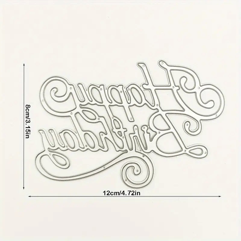 Large Happy Birthday Die #2