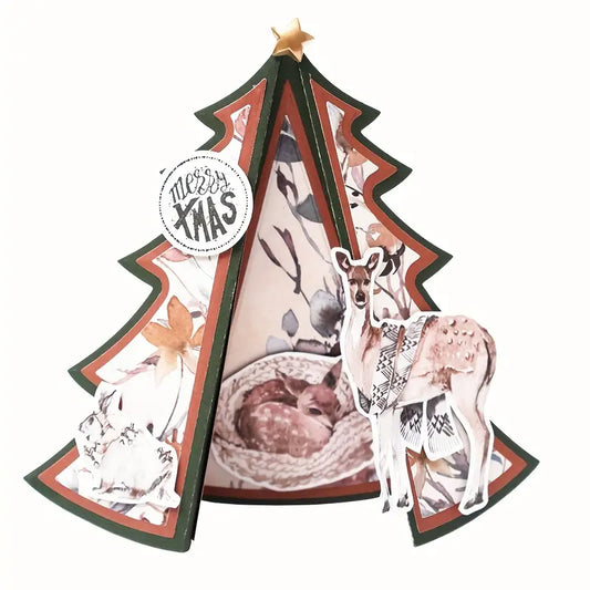 Card Bases Die #8 Christmas Tree Popup Card