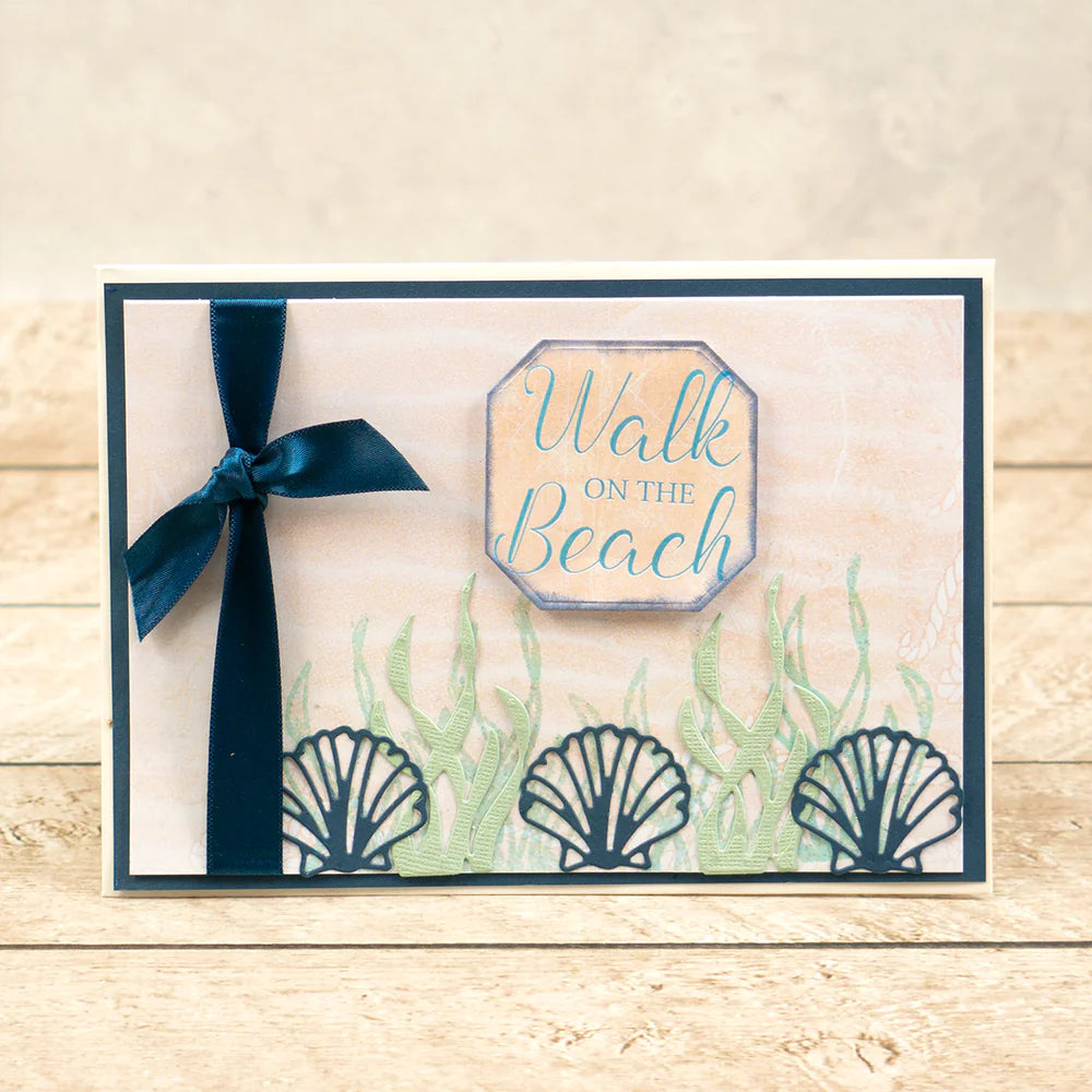 Stamp & Die Set - Seaside Girl - Seaweed Mini Stamp and Die Set (2pc)