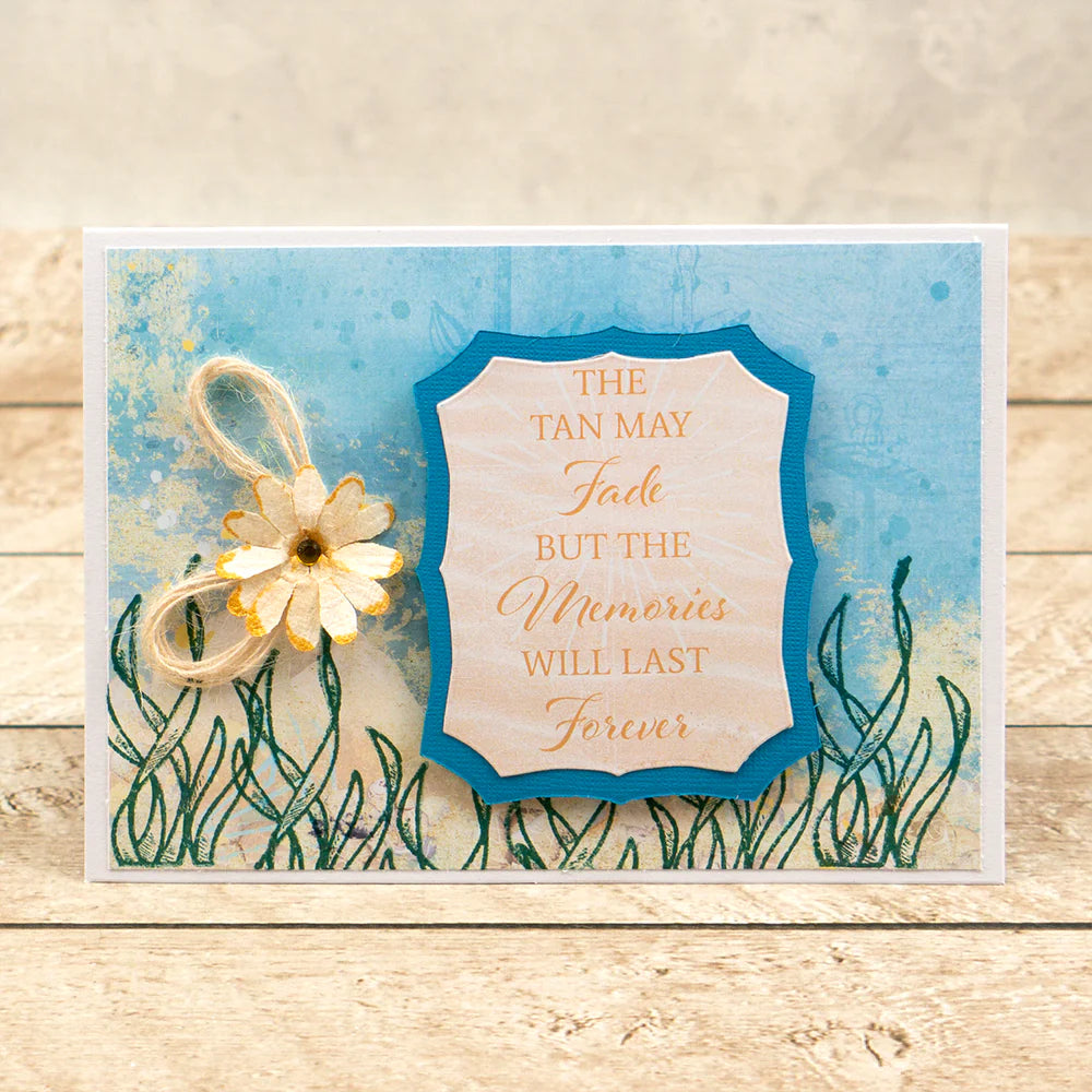 Stamp & Die Set - Seaside Girl - Seaweed Mini Stamp and Die Set (2pc)