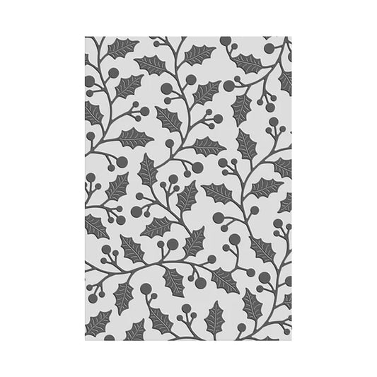 Poppy Crafts 3D Embossing Folder #2 - Christmas Holly