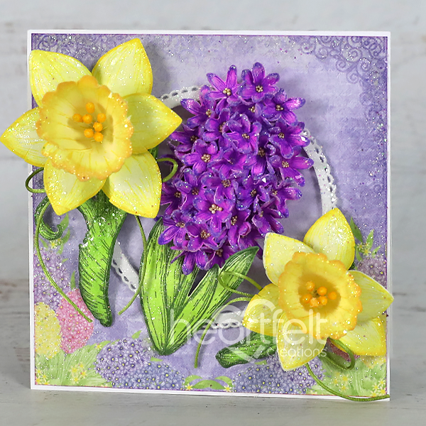 Spring Daffodil Cling Stamp Set, Die And Mold COMBO