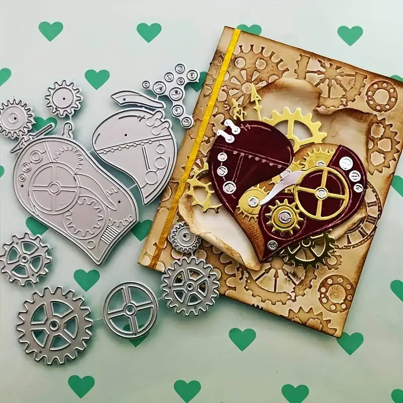 Steampunk Gears And Heart Die