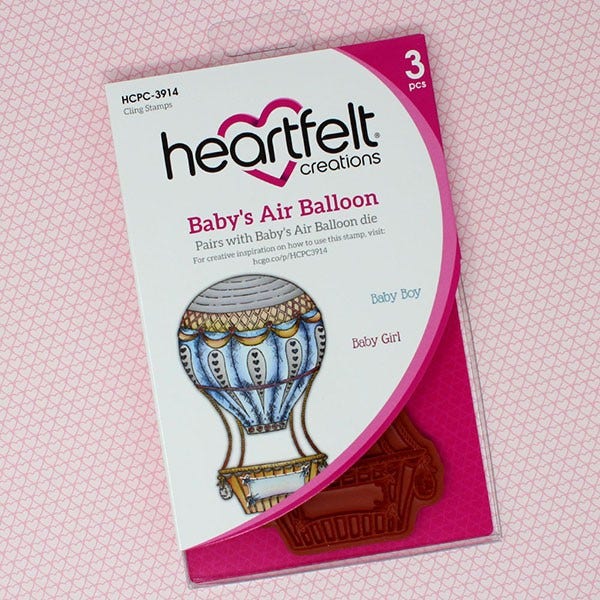 Baby's Air Balloon Cling Stamp Set And Die COMBO