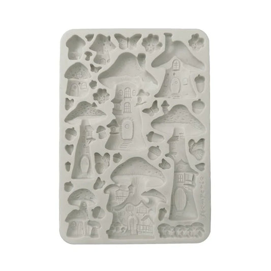 STAMPERIA SILICONE MOLD A5 HIDDEN GROVE MUSHROOM HOUSE-