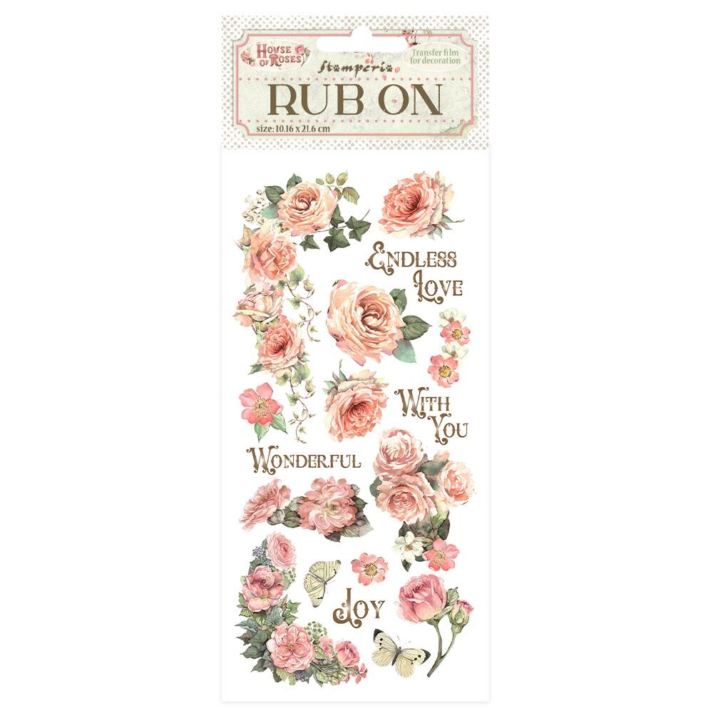 Stamperia - House of Roses Writings - Rub On