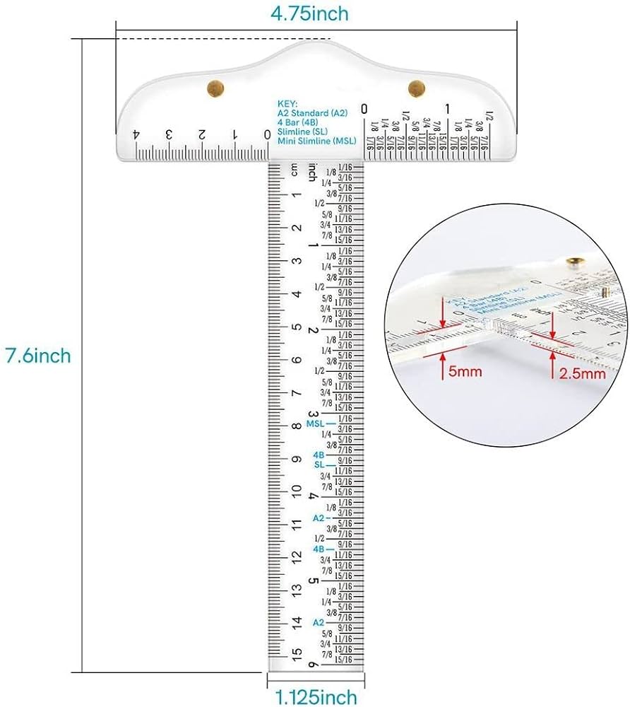 Clear Acrylic T-Square Ruler