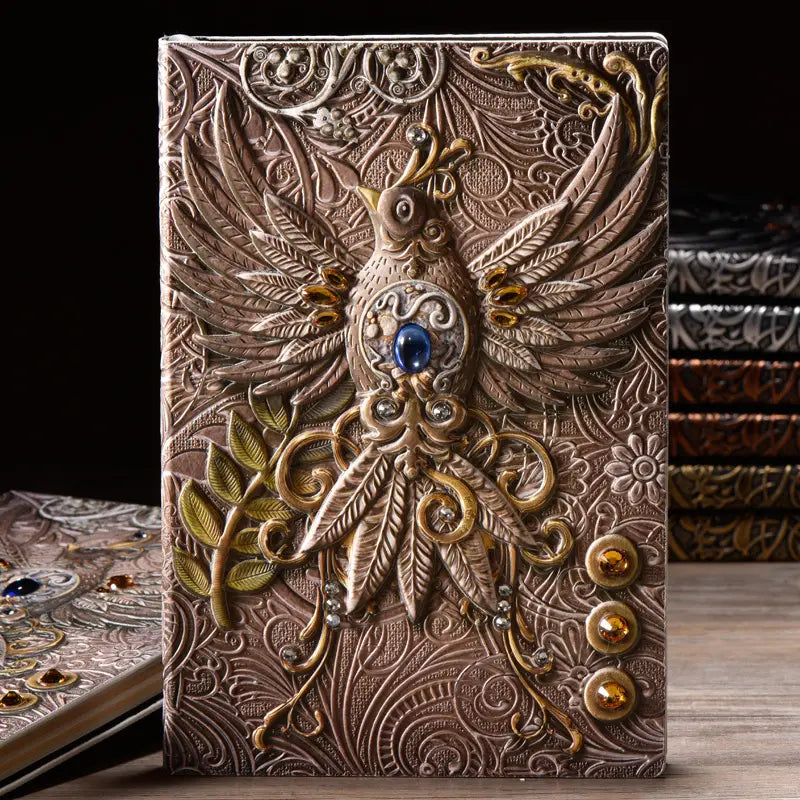 Hardcover books - Embossed Vintage Phoenix