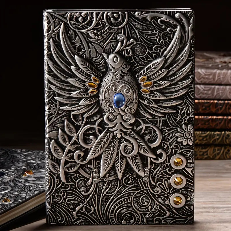 Hardcover books - Embossed Vintage Phoenix