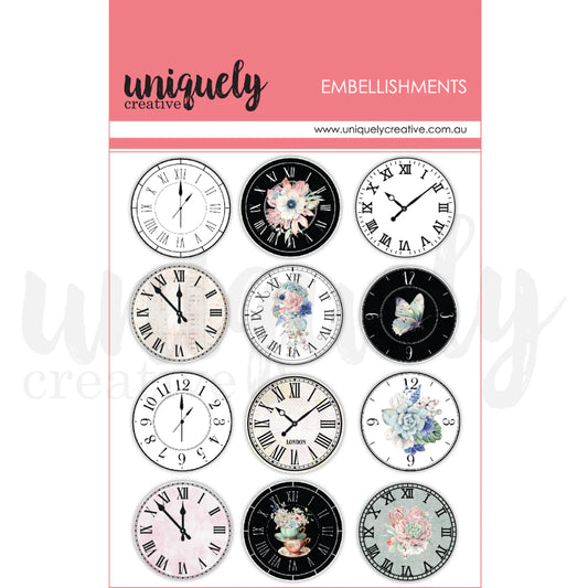 Blossom & Bloom Wooden Clock Embellishments