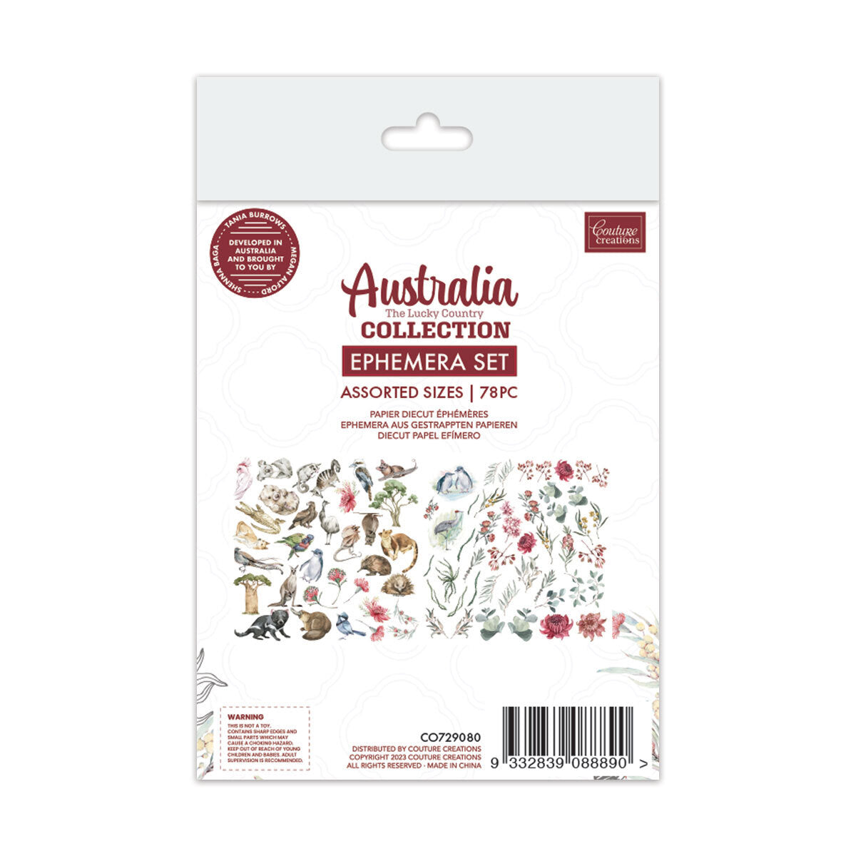 Couture Creations Australia The Lucky Country Diecut Ephemera Set