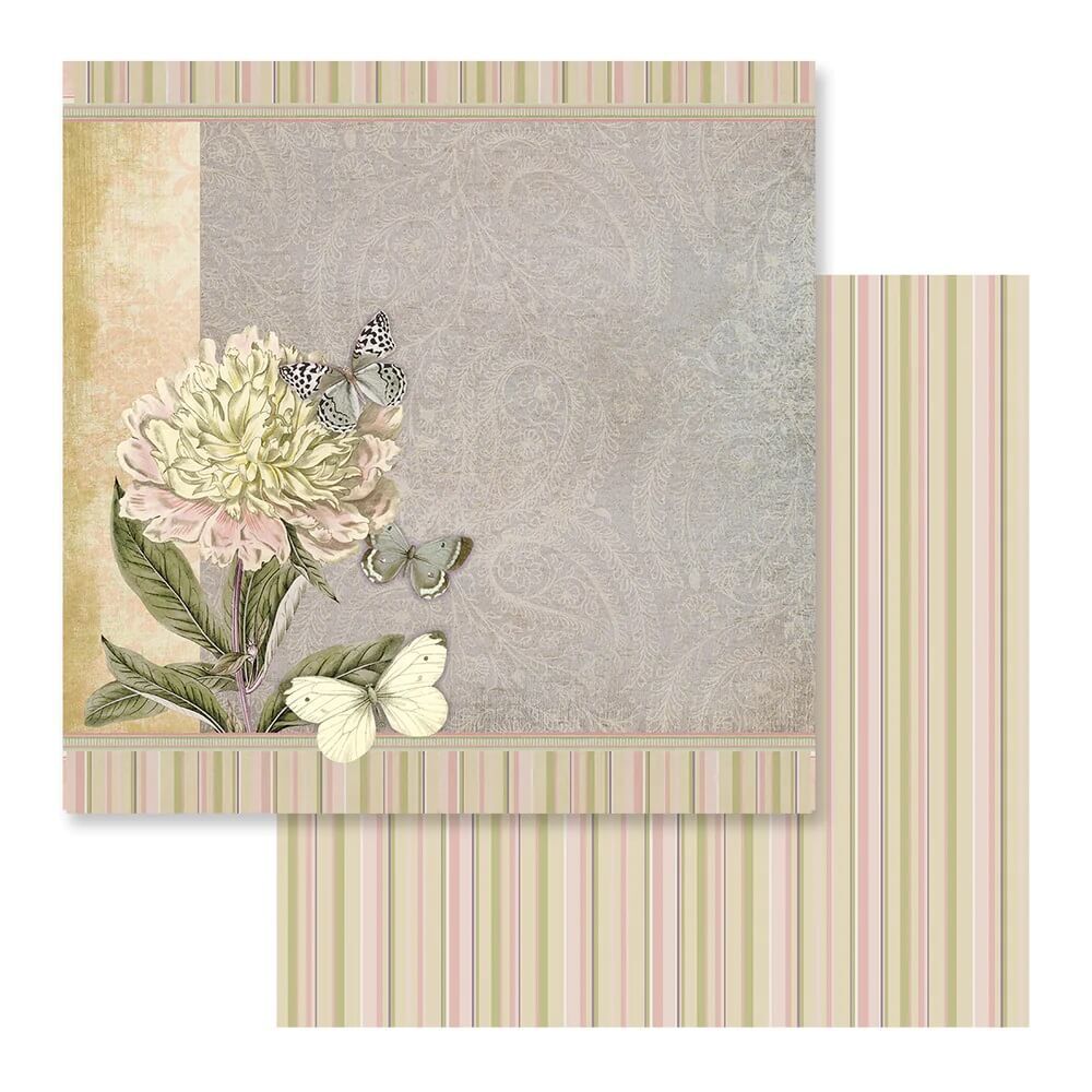 Double Sided Patterned Papers (SOLD BY THE SHEET) - Butterfly Garden