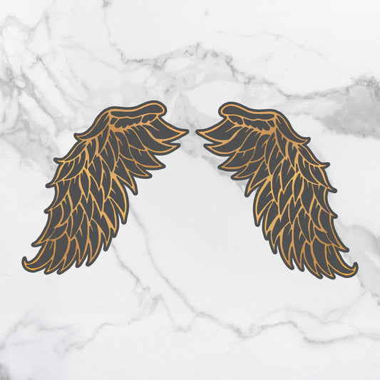Cut & Create Die - Steampunk Dreams - Open Wings (2pc) - 58 x 111mm