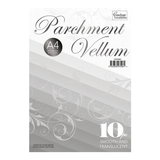 Parchment Vellum- A4 - (110gsm / 10pc) - 210 x 297mm