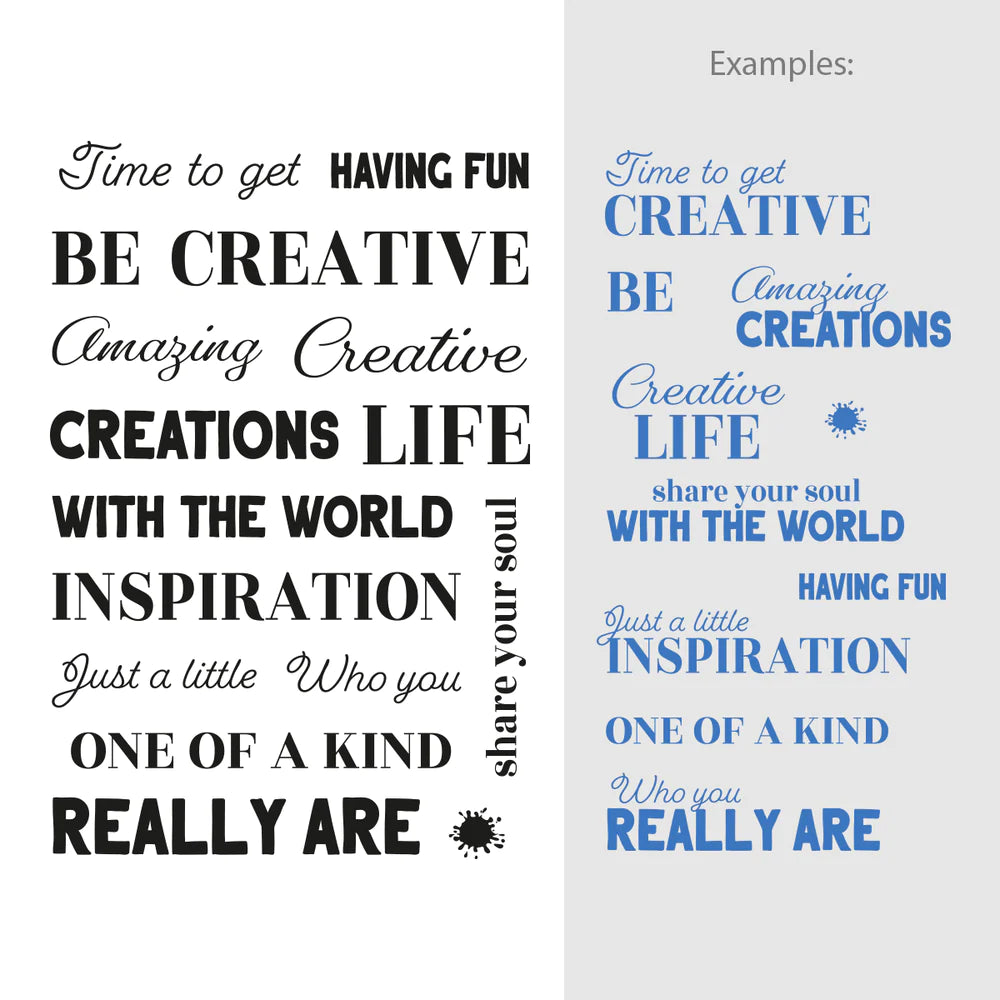 Stamp Set - Be Creative Sentiment (16pc) - 80 x 116mm