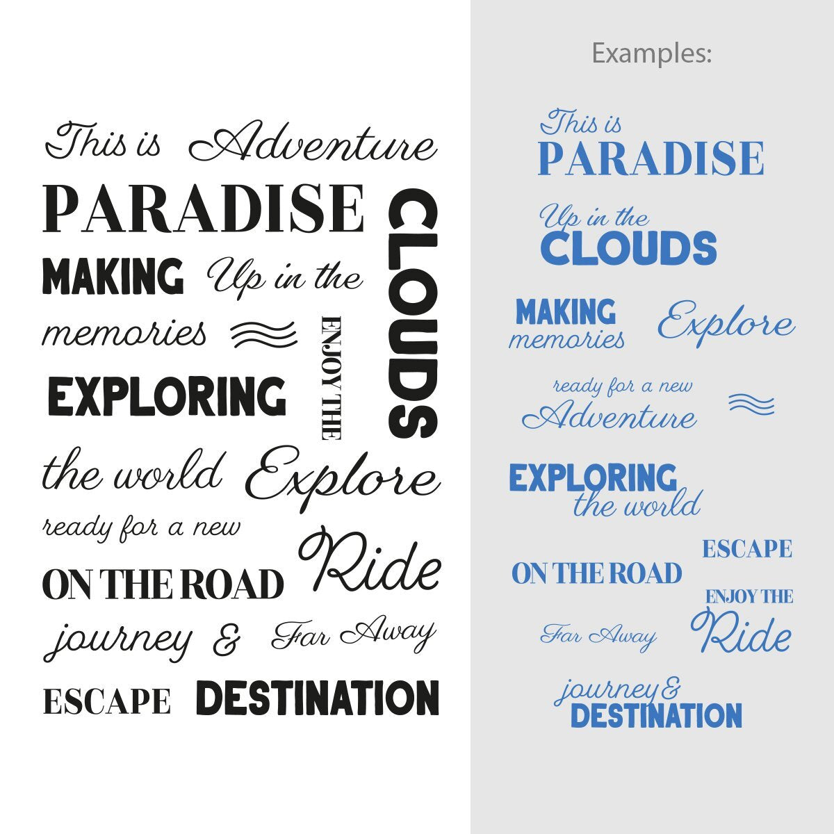 Stamp Set - Exploration Sentiment (20pc) - 80 x 116mm