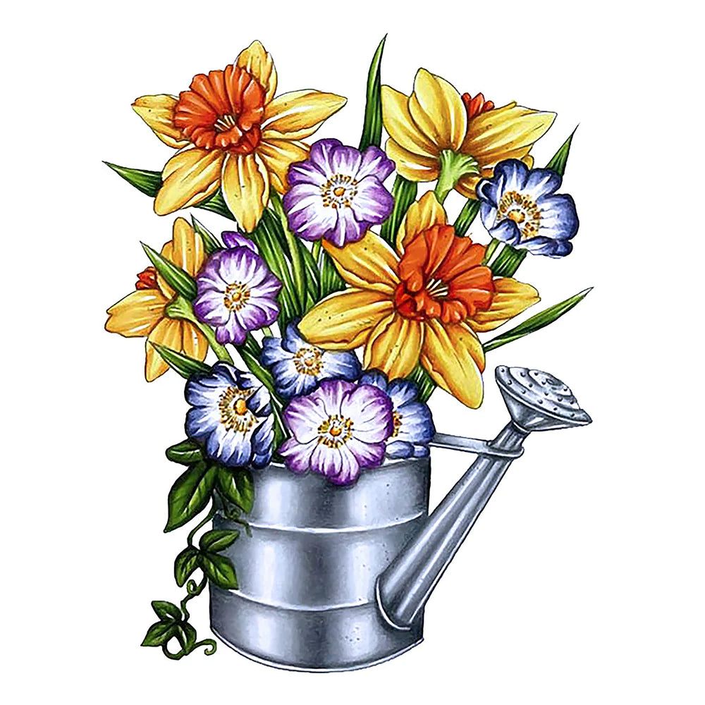 Stamp and Colour Set - Vintage Blooms - Daffodils (4pc)