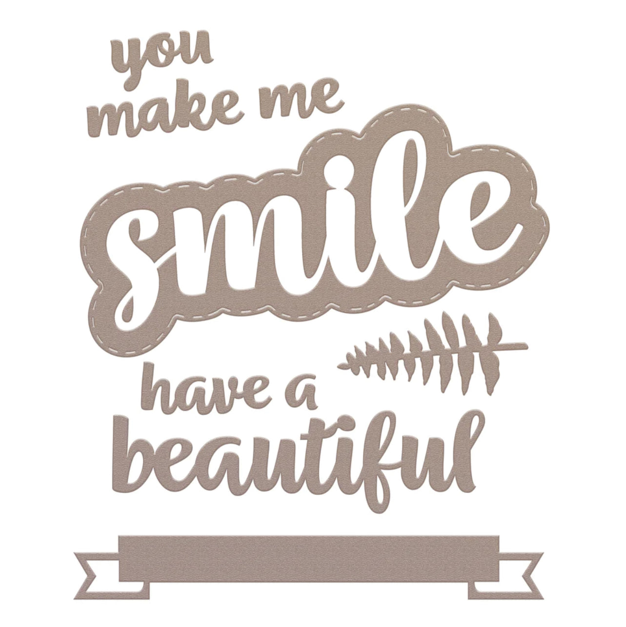 Cutting Die - Homely Florals - Smile Sentiment Set (8pc)