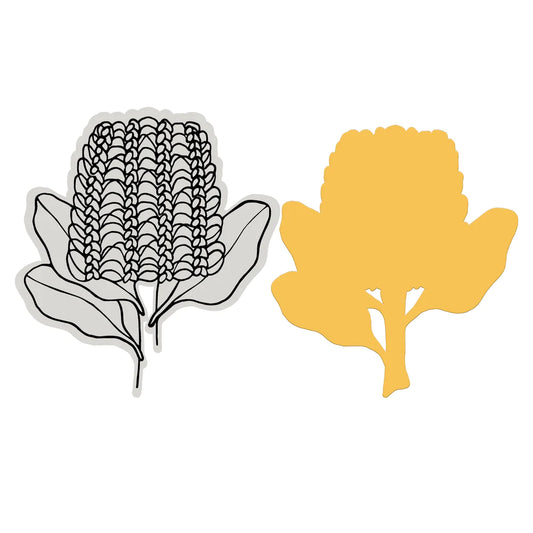 Australia's Natural Beauties - Scarlet Banksia Stamp and Dies