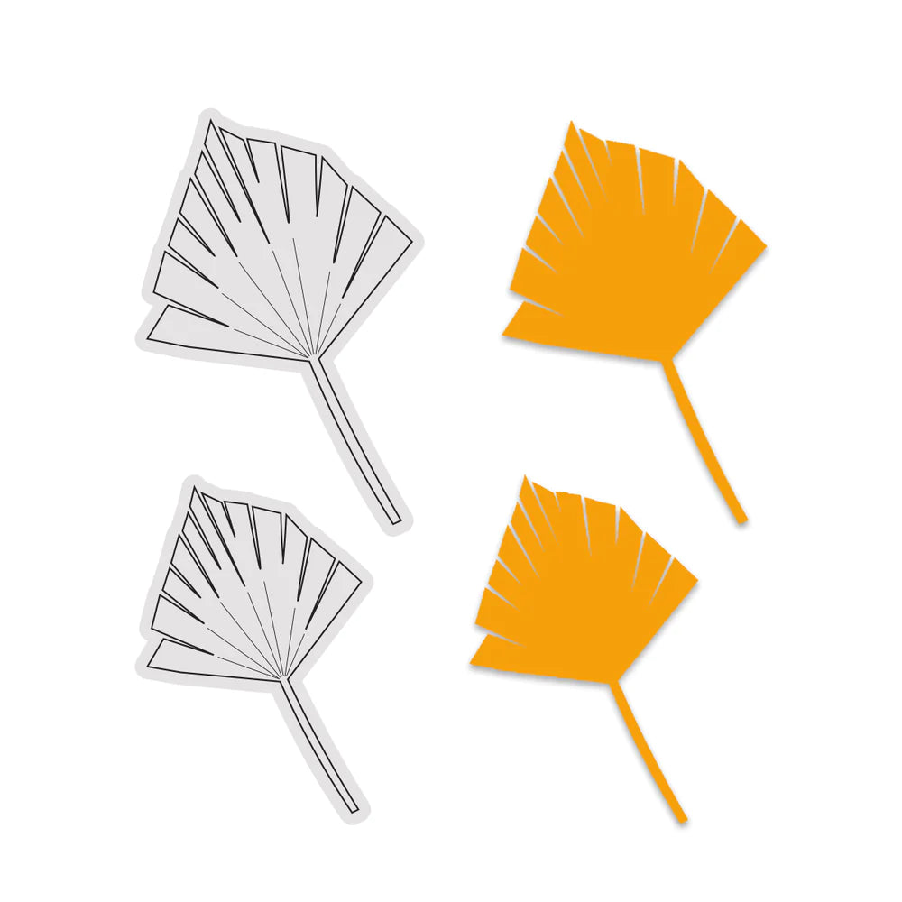 Stamp and Dies - Tropical Leaves - Approx. 50 x 50mm