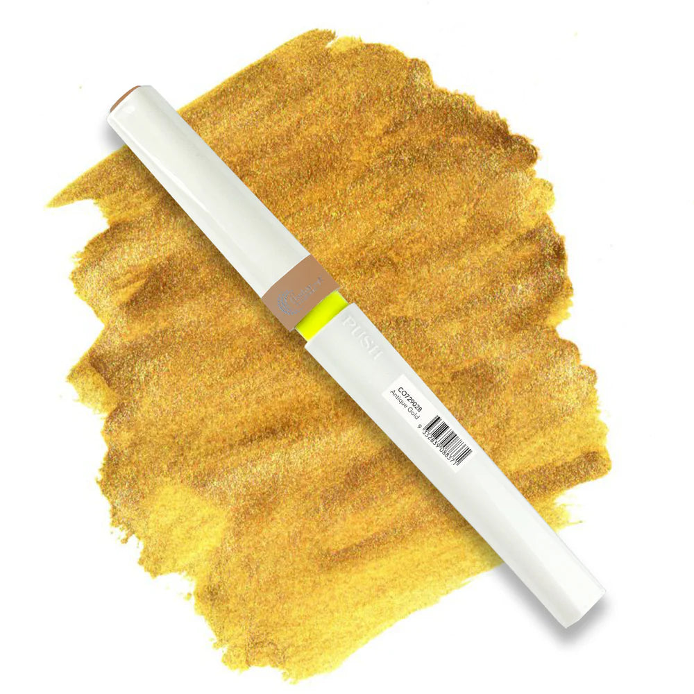 Winkles ANTIQUE GOLD Glitter Brush Marker