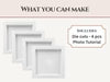 CrafTreat 3D Fold Shapes - Shadow Box White - Square 4pcs