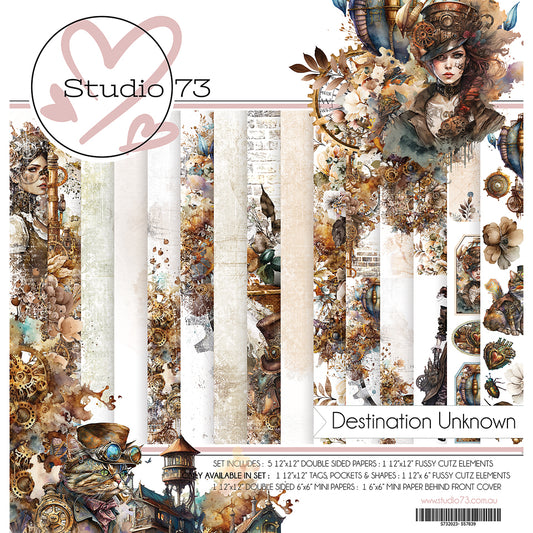 Double Sided Patterned Papers (SOLD BY THE SHEET) - Destination Unknown