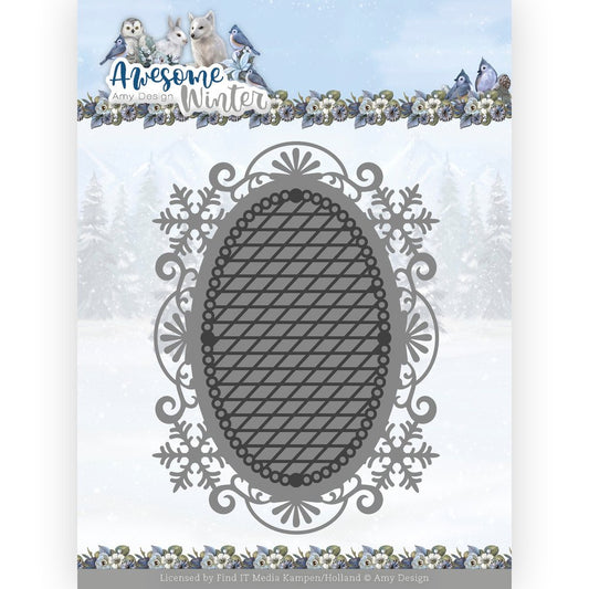 Amy Design Die, Awesome Winter - Winter Lace Oval