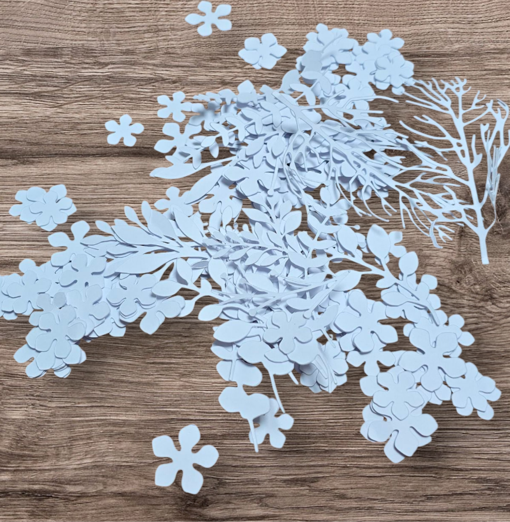150+ Piece Premium Small Flower & Leaf Die-Cut Pack