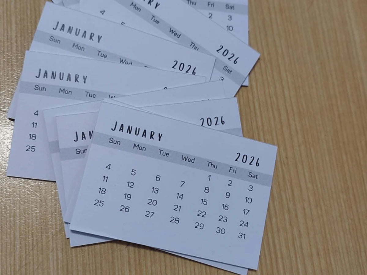 Calendar Tabs 2026 Pack of 10
