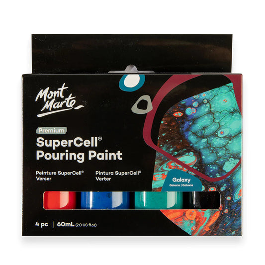 SuperCell Pouring Paint 4pcx60ml - Galaxy