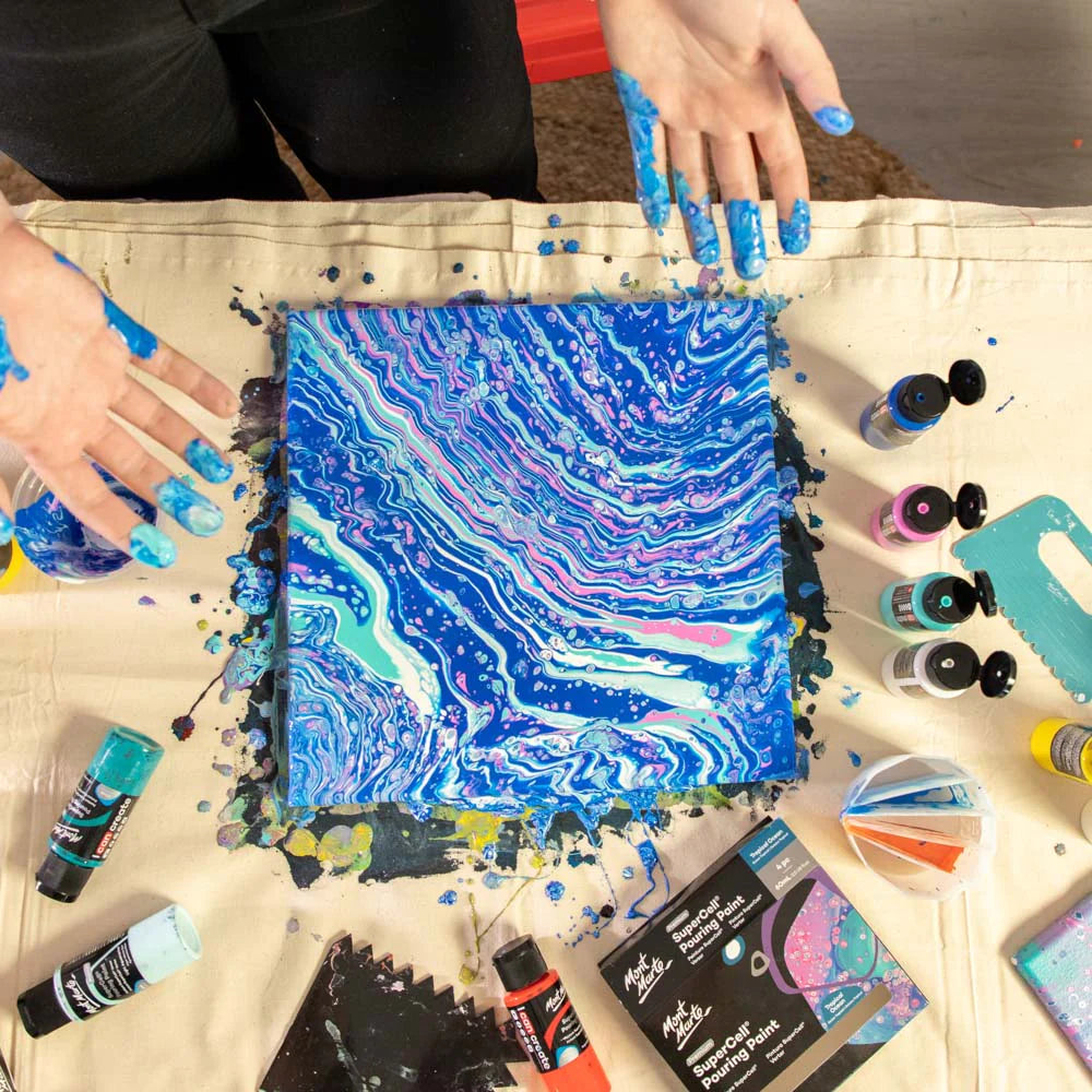 SuperCell Pouring Paint 4pcx60ml-Tropical Ocean