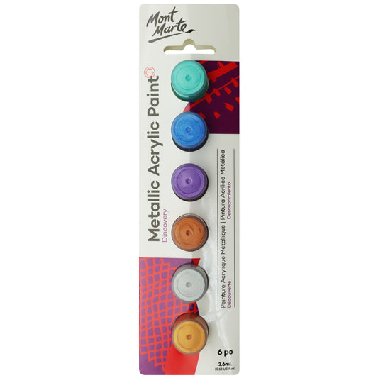 Discovery Metallic Acrylic Paints 6pce x 3.6m