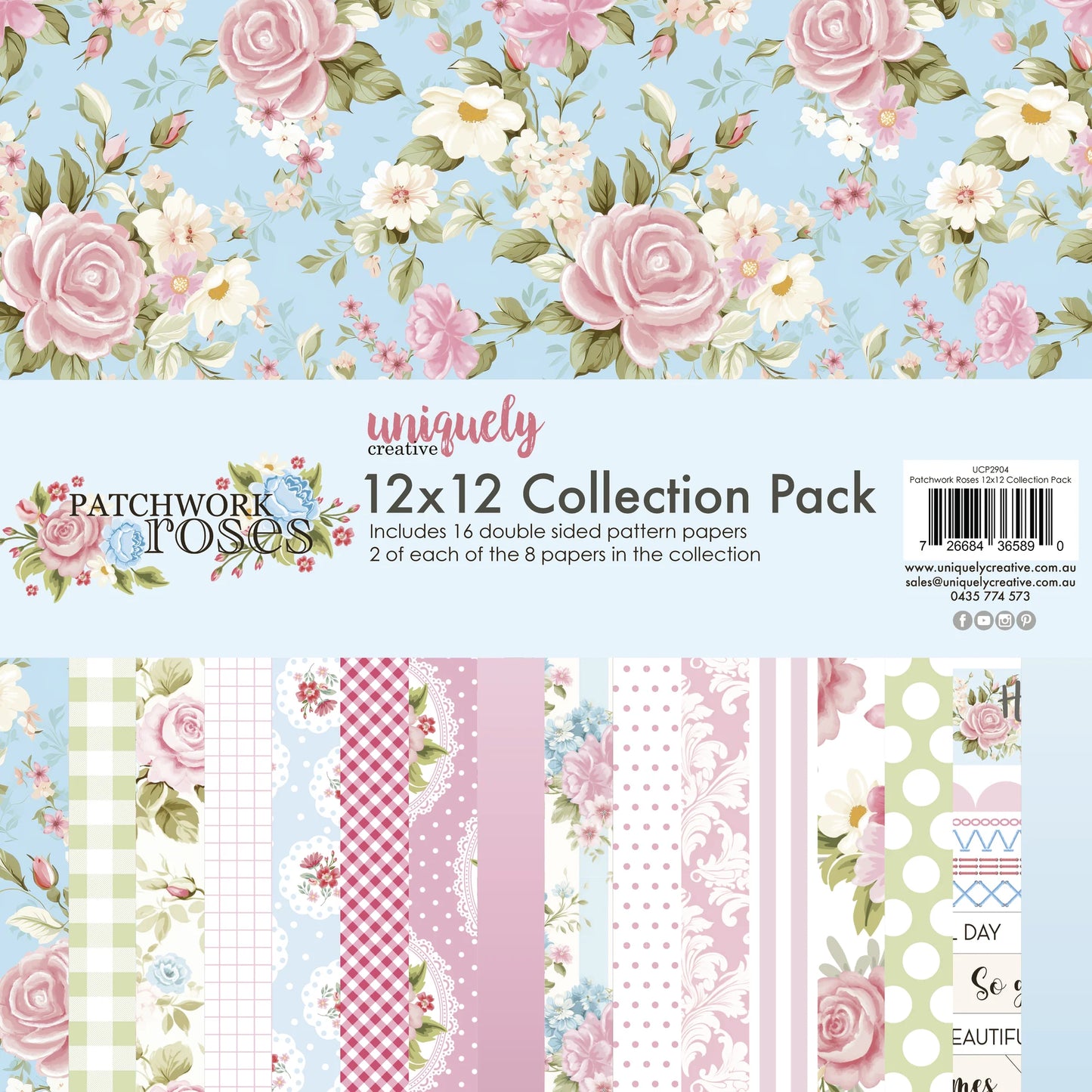 Patchwork Roses 12 x 12 Collection Pack
