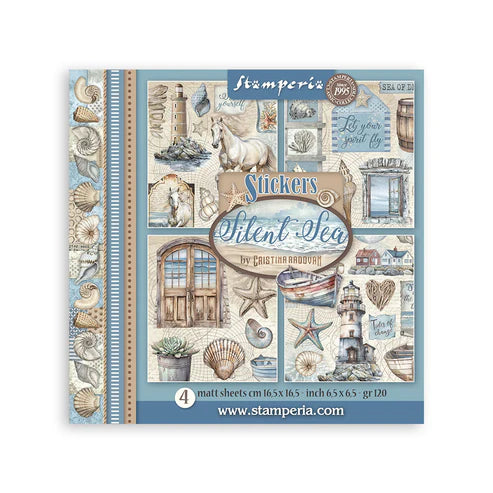 Stamperia - Stickers 165 x 165mm 4 sheets - Silent Sea