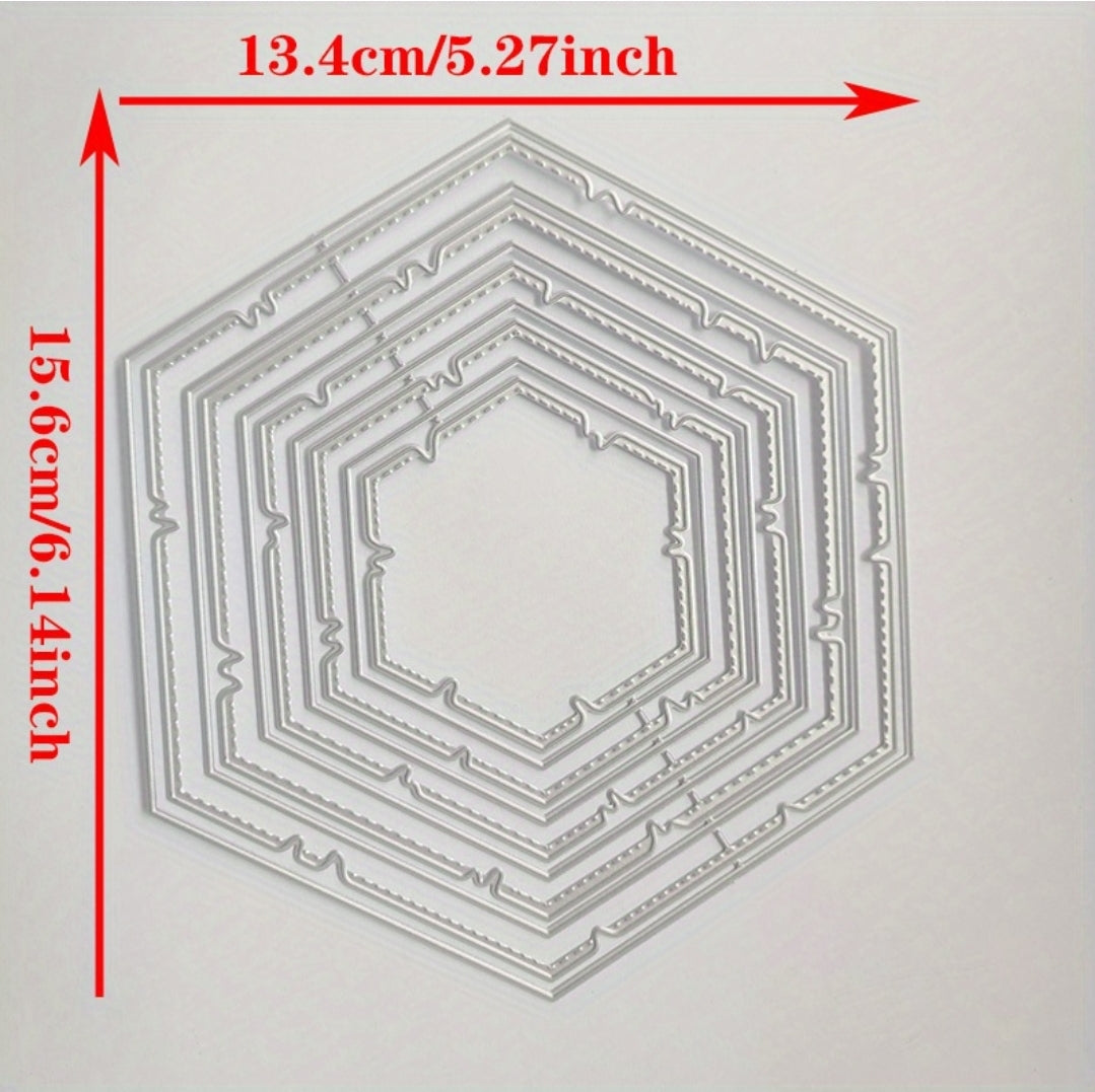 Ripped Edges Hexagon Die