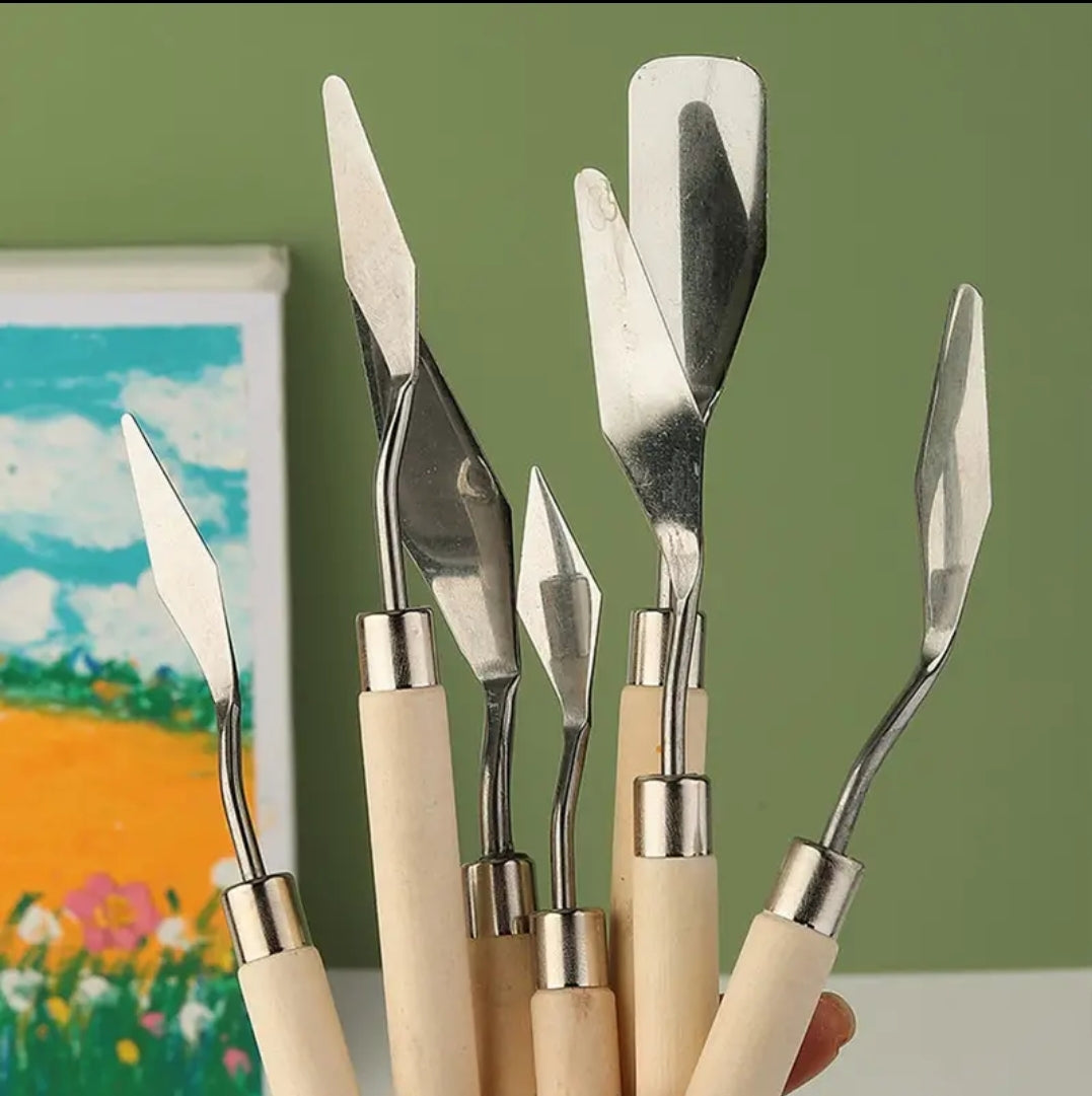 7-Piece Stainless Steel Palette Knife Set 1