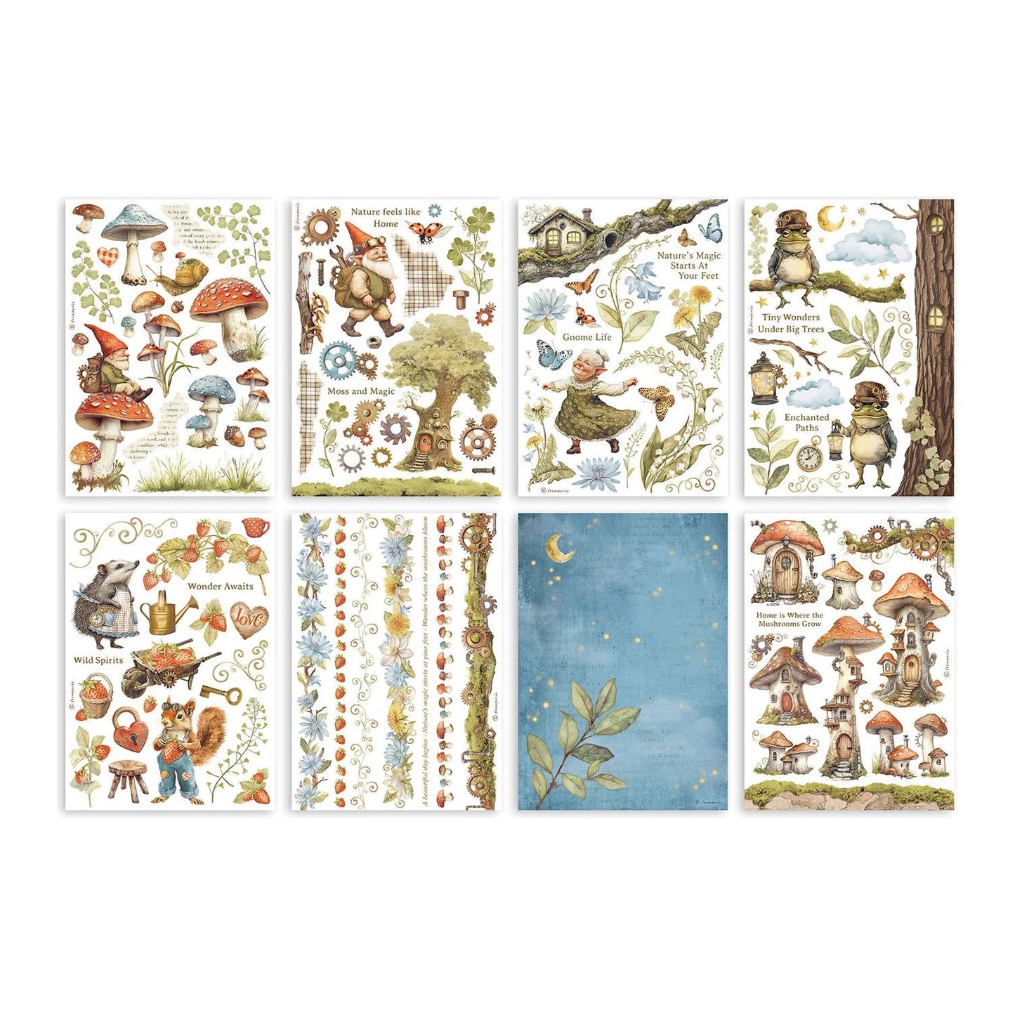Stamperia Hidden Grove A5 Washi Pad Sheets