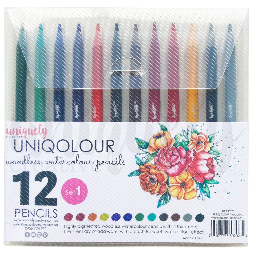 UNIQOLOUR Woodless Watercolour Pencils - SET 1