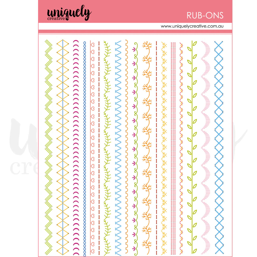 Patchwork Roses Rub-Ons
