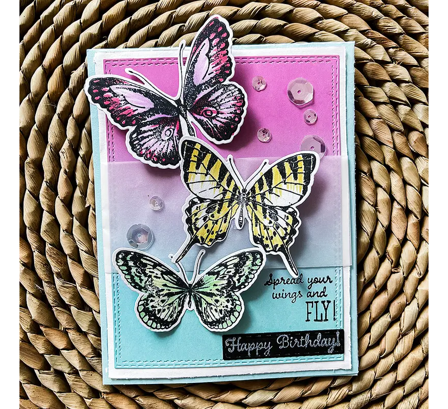 Beautiful Butterfly Stamp and Die COMBO