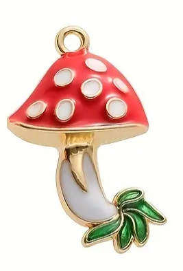 Enamel Mushroom Charms X2