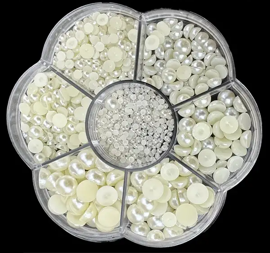 Half Round Pearls and Gemstones