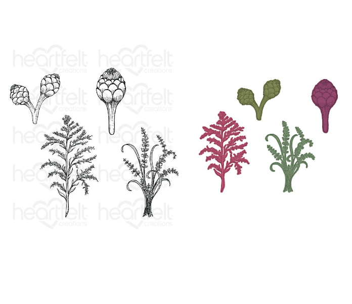 Floral Shoppe Fillers Cling Stamp Set And Die COMBO