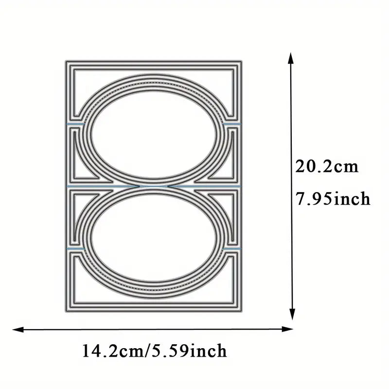 Double Fold Oval Card Die #2